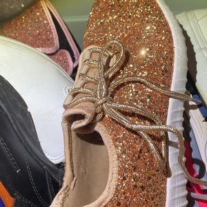 Rose gold bling shoes